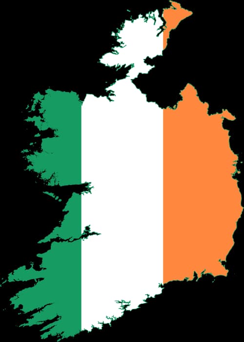Ireland flag map